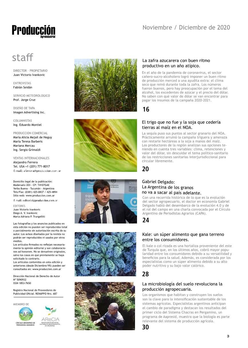 PRODUCCION - Edición Noviembre 2020/Diciembre 2020